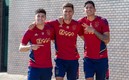 Jorge Sánchez, Steven Berghuis y Edson Álvarez (Captura de Twitter Ajax).