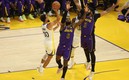 Stephen Curry dispara ante la marca de LeBron y La Ceja | AFP