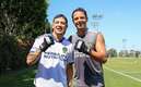 Brandon Moreno y Javier Hernández convivieron en Los Ángeles (Twitter @LAGalaxy_Es)