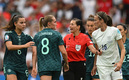Kateryna Mozul pitó la Final Femenil de la Euro 2022 entre Inglaterra y Alemania. (AFP)