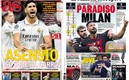 Portadas del Diario AS y Gazzetta dello Sport (Capturas de Twitter).
