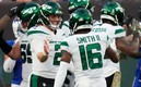Zach Wilson celebrando con Jeff Smith (Reuters).