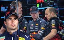 Checo Pérez y Max Verstappen (AFP).