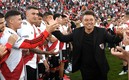 Gallardo, en su juego de despedida como DT del River Plate. Foto: (AFP)