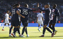 Mbappé y compañía celebrando uno de los tantos del encuentro. (Reuters)