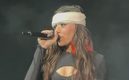 Danna Paola sufrió un accidente durante un concierto (Twitter)