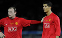 Rooney y Cristiano fueron compañeros en el Manchester United. (FOTO: AFP)
