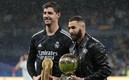 Courtois y Benzema (Reuters).