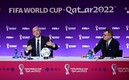 Gianni Infantino y Bryan Swanson | AFP
