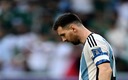 Messi en lamento en el Arabia Saudita vs Argentina. (Reuters)