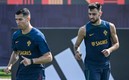 Cristiano y Bruno, en la práctica con Portugal | AFP