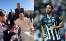 Pizarro le obsequió una playera suya del Monterrey al Papa Francisco. Fotos: (rpizarrot/Imago7)