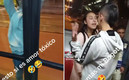 La pareja en el autobús. (FOTO: Captura)