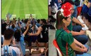 Los aficionados mexicanos se notaban incómodos rodeados de argentinos. Foto: (Especila)