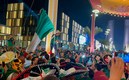 Cerca de 4 mil mexicanos hicieron la caravana camino al Estadio Lusail. (Imagen de Enrique Martínez / mediotiempo)