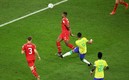 Casemiro se perfila para marcar un golazo y darle el triunfo a Brasil ante Suiza. Foto: (Reuters)