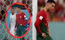 Cristiano Ronaldo hurgó en sus calzoncillos para comer algo en el juego de Portugal. (Reuters)