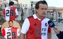 El presidente de la Liga MX, con la playera del Bebote en Qatar. Foto: (Especial)