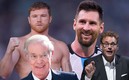 Saúl Álvarez, Lionel Messi, José Ramón Fernández y David Faitelson (MexSport/IMAGO7).