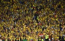 La hinchada ecuatoriana se hizo sentir en el primer duelo del Mundial. (Reuters)