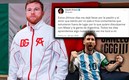 Canelo Álvarez pidió a Messi que lo disculpe por "dejarse llevar" por la calentura. (Mexsport)