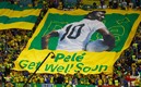 La pancarta de los aficionados brasileños (Reuters).