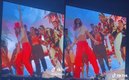 La joven con Bad Bunny en Monterrey. (FOTO: Captura)