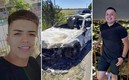 Los dos jóvenes desaparecieron y el auto fue destruido.