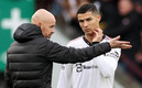Ten Hang y Cristiano en el Manchester United. (FOTO: Reuters)