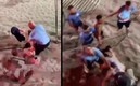 Los uruguayos derribaron una malla para pelear con los seguidores andinos. Foto: (Especial)