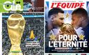 Desde Argentina y Francia compartieron sus portadas de la Final. (Olé y L'Equipe)