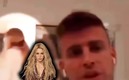 El video de Gerard Piqué con Clara Chía en casa de Shakira. (Captura de Twitter)