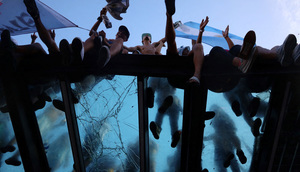 Los festejos en Argentina acaban en violencia. (Foto: AFP)