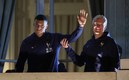 Kylian Mbappé y Didider Deschamps en la recepción a la Selección de Francia. (Reuters)