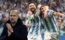 Guardiola felicitó a Messi, Julián Álvarez y Argentina por ganar el Mundial (Reuters)