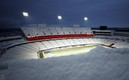 Los estadios de la NFL se han pintado de blanco por la nieve. Foto: (Especial)