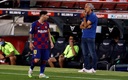Messi y Setién. (EFE)