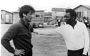 Pelé y Stallone en el rodaje de la película, 'Escape a la victoria'. Foto: (Especial)