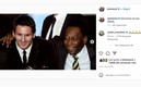 Messi subió imágenes con Pelé.