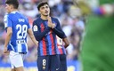 Pedri no podía creer lo que estaba pasando en el Camp Nou. (AFP)