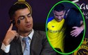 Cristiano fue presentado en Arabia este martes y Georgina lució distante. (Reuters)