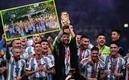 La pequeña argentina festejó como los campeones del mundo. Foto: (Especial)