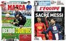Las portadas de los diarios Marca y L'Equipe (Capturas de Twitter).