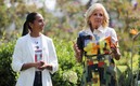 Diana Flores y Jill Biden (Reuters).