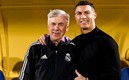 Ancelotti se tomó una foto con Cristiano Ronaldo en su visita al Real Madrid. Foto: (Especial)