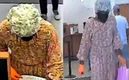Un sujeto se disfrazó de abuelita para robar un banco (Twitter)