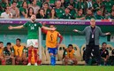 Héctor Herrera y Gerardo Martino durante el Mundial de Qatar 2022. (Mexsport)