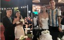 El mediocampista argentino, orgulloso con la Albiceleste en su boda. Foto: (Especial)