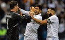 Marco Asensio celebra con Thibaut Courtois y Karim Benzema | EFE