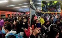 Falla en líneas del metro. FOTO: Twitter